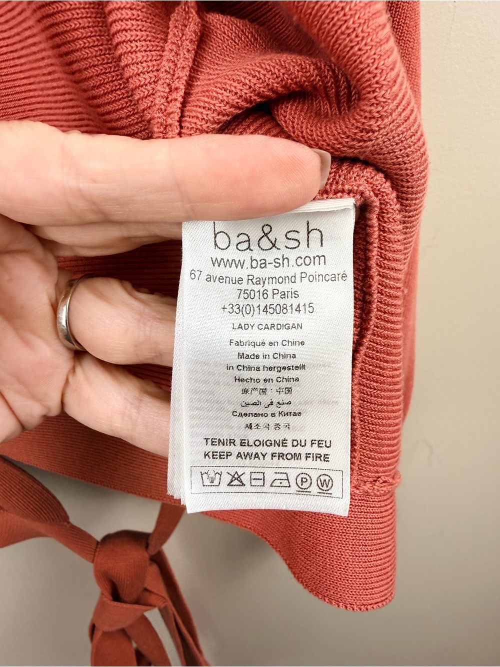 ba&sh Coral Tie-Front Bolero Cardigan 0 - Picture 6 of 13